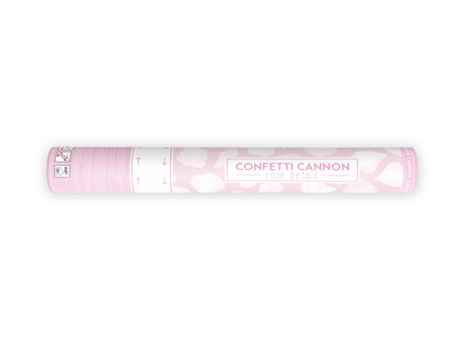 Picture of CONFETTI CANNON WITH ROSE PETALS WHITE 40CM